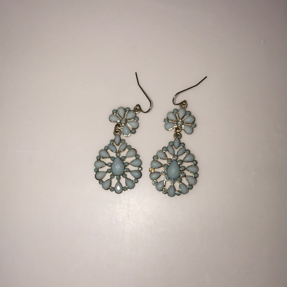 Never worn baby blue earrings
